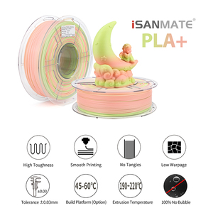 OEM/ODM <span class=keywords><strong>ISANMATE</strong></span> 2023 Nouveauté Filament d'impression 3D PLA+ en gros, dégradé, 1,75 mm, 1 kg, plusieurs couleurs pour imprimante 3D - Product Image 4