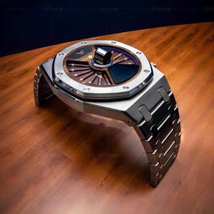 ساعات مشي حقيقية طاولة قهوة فاخرة حديثة مع مرآة لأثاث غرفة المعيشة طاولة قهوة فنية - Product Image 2