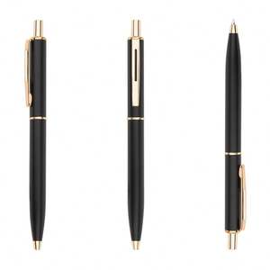 Stylo bille promotionnel en métal mat à action clic, avec pointe à bille uniforme et logo, idéal pour hôtels, hôpitaux et entreprises - Product Image 1