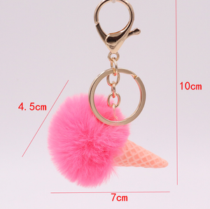 2025 nouveau Style cadeau couleur bonbon crème glacée boule de cheveux Goomy peluche breloques rétractable porte-clés - Product Image 5