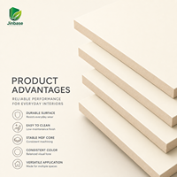 Panneau MDF Premium Écologique Moderne de Première Classe, Plaqué Bois Blanc, Résistant à l'Humidité, Imperméable, Ignifuge E0