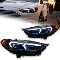 Conjunto de Faros Delanteros LED Estilo BMW para Ford Mondeo 2017-2020, Luces LED DRL, Señal de Giro, Enchufar y Usar, Repuestos para Automóviles