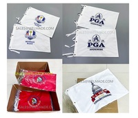 Drapeaux de golf PGA personnalisés avec logo, motifs brodés variés, nylon imperméable pour les tournois