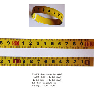 Стальная самоклеящаяся измерительная лента только стальная линейная лента 1 м-100 м металлическая плоская линейка левосторонняя правая мягкая линейка для чтения - Product Image 5