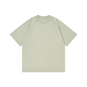 Wholesale 260g Heavy <b>Weight</b> Custom 3d Logo Men Puff Print Tee T Shirt 100% Cotton <b>Blank</b> Oversized Tshirt - Product Image 5