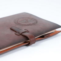 Anpassbares A6 A5 Neues Business-Style Leder-Notizbuch Geschenkset Thermisch Gebundenes Aufzeichnungsbuch Firmenlogo Prägung Papiereinband