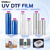 Film de transfert UV DTF Goosam, prix usine, rouleau de 30 cm x 60 cm x 100 m, transparent A et B, imperméable, facile à décoller, pour verre, métal, étiquettes