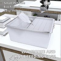 Cages de groupe pour souris de laboratoire, bacs d'élevage pour rats, cuves pour rongeurs, boîtes simples et solides en acier inoxydable et plastique, verrouillables, durables, pour usage en laboratoire