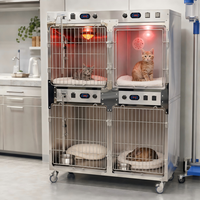 Cage à oxygène chauffante infrarouge en acier inoxydable XY ACQY pour cliniques vétérinaires, hôpitaux et salles de récupération