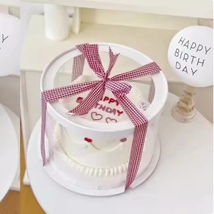 <span class=keywords><strong>Jaze</strong></span> Premium logotipo personalizado alto transparente redondo pastel caja embalaje flor regalo exposición caja de almacenamiento redondo alto pastel caja - Product Image 3