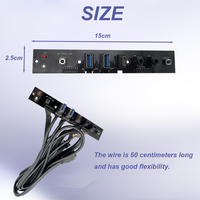 Placa de circuito PCB de 2 puertos USB 3,0, Cable de salida de entrada de Audio, interruptor de alimentación, carcasa de ordenador, Cable de Panel frontal USB, placa base