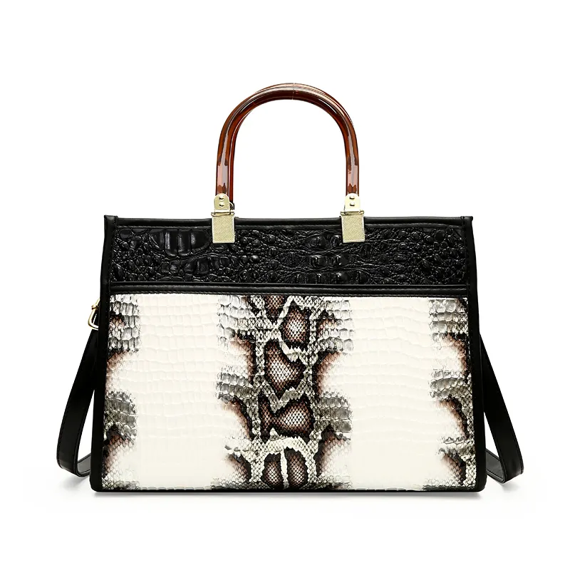 New Ladies Large Capacity Luxury Handbags Wholesale Snake Pattern PU Leather Bags Women Tote Bags for Women Handbags