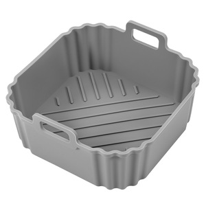 OEM ODM Molde de silicona reutilizable de grado alimenticio para hornear, cesta rectangular de silicona para freidora de aire, revestimientos de silicona para freidora de aire - Product Image 4