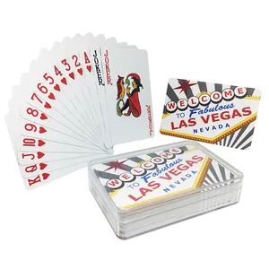 GS-18164 Plastic Playing Cards Custom Las Vegas White PVC Poker Cards