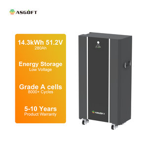 Estación de Energía Portátil para el Hogar de 14.3kWh, Batería LifePO4 de 15kWh, Batería de Litio de 51.2V 280Ah, Sistema Solar para el Hogar - Product Image 1