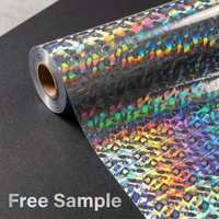 Rouleau de film holographique transparent SHENGSHENG pour l'emballage de luxe et la décoration de cartes haut de gamme