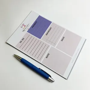 व्यवसाय और उपहार के लिए थोक नया डिज़ाइन अनुकूलित 2024 टू डू लिस्ट नोटपैड प्रिंटिंग साप्ताहिक दैनिक प्लानर नोट पैड