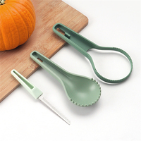 3-delige meloenbolletjeslepelset, fruitmes, multifunctioneel meloen-/cantaloupe-/watermeloenverwerkingsgereedschap voor de keuken