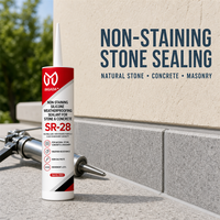 Scellant en silicone non tachant SR-28, classe 35, durcissement neutre, résistant aux intempéries, pour les joints des murs-rideaux en pierre