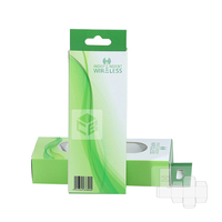 Boîte d'emballage de câble de données USB rectangle personnalisé papier artisanal avec doublure en éponge plastification mate insertion plastique découpée cintre pour fenêtre