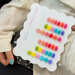 Kit de Gel UV pour Ongles d'Été, 12 Couleurs, Gel Transparent Effet Gelée, Sans Odeur, Écologique, Soak Off, Gel LED Professionnel pour Salon - Product Image 6
