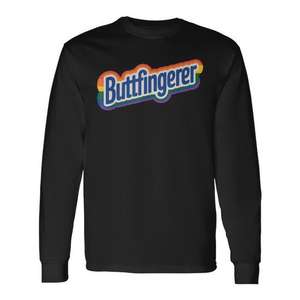Buttfingerer <b>Meme</b> Long Sleeve <b>T</b>-<b>Shirt</b> Men LGBTQ Pride Design - Product Image 1