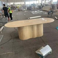 SHENGLIN OEM ODM Großhandel Hersteller Maßgefertigter Naturmarmor Moderner Steintisch für Esszimmer