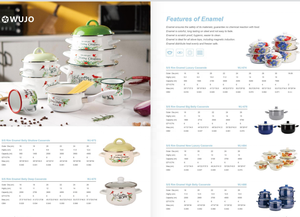 WUJO Bộ Đồ Tráng Men Nhà Bếp Bán Buôn Theo Yêu Cầu Đồ Nấu Nướng Tráng Men Cốc Nồi Hầm - Product Image 2