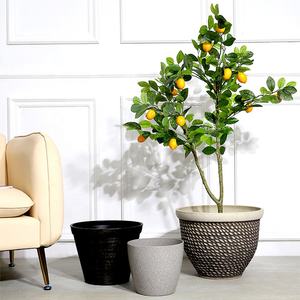 8 Styles Produits En Gros Maceta Tendance Grand Jardin Rond Extérieur Intérieur Maison Jardin Décor Ornement Fleur Bonsaï Plante Pot - Product Image 5