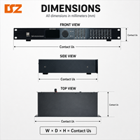 Kit de processeur audio pour microphone sans fil personnalisable DSZ DS-P480, sortie stéréo 30W pour événements scolaires et performances orales
