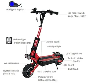 Dokma off road scooter elettrico di nuovo disegno 2019 5000W motore scooter