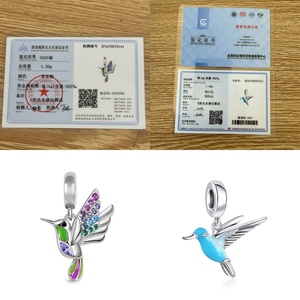 Nuevo Colgante de <span class=keywords><strong>Plata</strong></span> 925 con Diseño de Colibrí y Golondrina 2026, Compatible con Pulseras Europeas Originales, Accesorios para DIY, Joyería Exquisita - Product Image 2