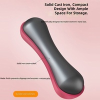 Haltères miniatures en fonte revêtus de plastique en forme d'os pour femmes et enfants, pour l'exercice physique à domicile et le remodelage corporel