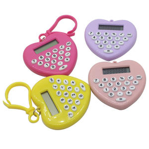 Llavero compacto creativo con forma de amor de 8 dígitos para estudiantes Calculadora electrónica portátil con batería Regalo promocional - Product Image 2