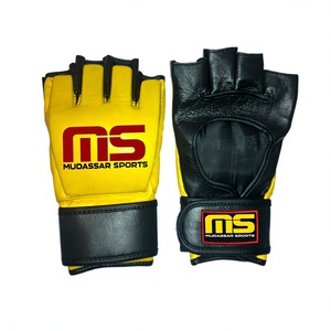 Professional Half-Finger PVC Leather MMA Fight Gloves for Adults Men's Grappling Boxing Gloves Professional Men's MMA Gloves - Product Image 5