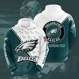 Áo Hoodie Nam In 3d Đội Bóng Đá Acrylic 100% Chất Lượng Cao Logo Tùy Chỉnh Áo Hoodie Thể Thao Nfl Team