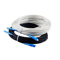 Cable de Fibra Óptica Preconectorizado SC LC UPC de 1 y 2 Núcleos para Interiores y Exteriores, Cable de Conexión FTTH con Conector