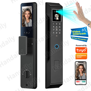 Handaily Tuya App Fernbedienung Palm Gesichts erkennung Türschloss Video Sprechen Finger abdruck Passwort Karte Entsperren Smart Lock - Product Image 1