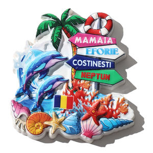 Aimant de réfrigérateur Souvenir de Roumanie personnalisé personnalisé imprimé résine Souvenir 3d aimants de réfrigérateur pour les villes de la côte du Litoral - Product Image 3