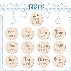 Tarjetas de Madera Grabadas con Láser Personalizadas de Fábrica, Regalos Conmemorativos de Hitos Mensuales para Bebés - Product Image 4