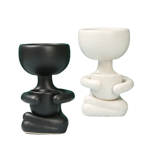 Maceta para plantas suculentas, adornos de cerámica creativos personalizados, macetas simples para oficina, mini maceta de cerámica para flores - Product Image 4