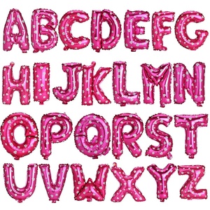 Nouveau dernier 2023 16 ''hélium grande lettre Alphabet numéro chiffres Figure feuille ballons pour fête saint valentin bébé douche mur déco - Product Image 5