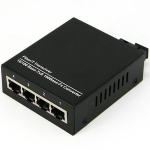 ตัวแปลงสัญญาณไฟเบอร์ออปติกแบบพอร์ตเดียว SC ระดับมืออาชีพ 10/100Mbps รองรับ POE/GSM/TCP ระยะ 20 กม. แบบ Full-Duplex Transceiver - Product Image 1