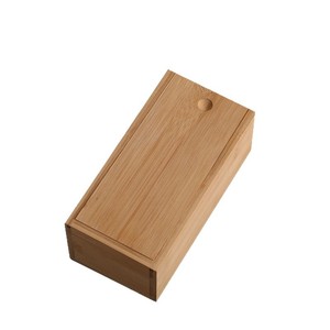 Boîte de rangement en bois massif rectangulaire de 8 cm de haut avec couvercle coulissant, boîte à thé, boîte à bijoux, style antique - Product Image 5