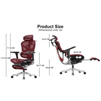 Chaise de bureau ergonomique en maille avec accoudoirs en alliage d'aluminium 6D et revêtement PU, chaise de jeu inclinable réglable pour ordinateur, idéale pour la vente en gros