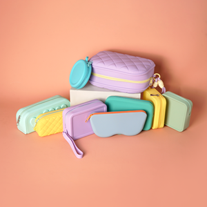 Custom Silicone Pencil Case <b>Mini</b> Purse Coin <b>Pouch</b> With Zipper Closure Simple Style Makeup Cosmetic Bags and Luggage Wallets - Product Image 2
