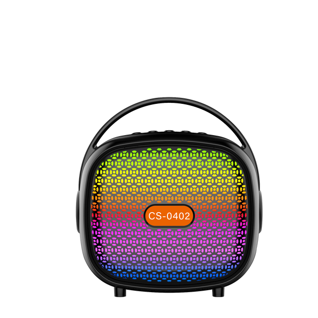 Computer Speaker Mini RGB Lights Full Plastic DIY Custom Color TWS Connection Microphone Speaker Portable Wireless Speaker