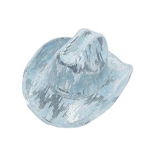 Chapeau en denim à paillettes <span class=keywords><strong>de</strong></span> haute qualité avec large bord, toutes saisons, unisexe, style streetwear, chapeau <span class=keywords><strong>de</strong></span> cowboy pour Y2K, pêche, randonnée - Product Image 5