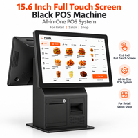 Système de caisse enregistreuse tactile Android 15,6 pouces avec imprimante intégrée de 80 mm et deuxième écran de 15,6 pouces pour la vente au détail et les restaurants