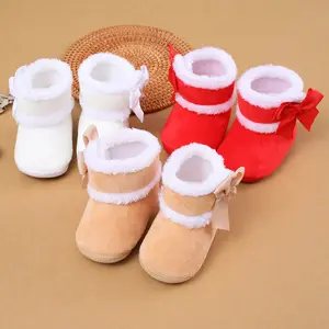 Sepatu berjalan sol lembut bayi baru lahir, sepatu anak musim dingin lembut dan warna-warni